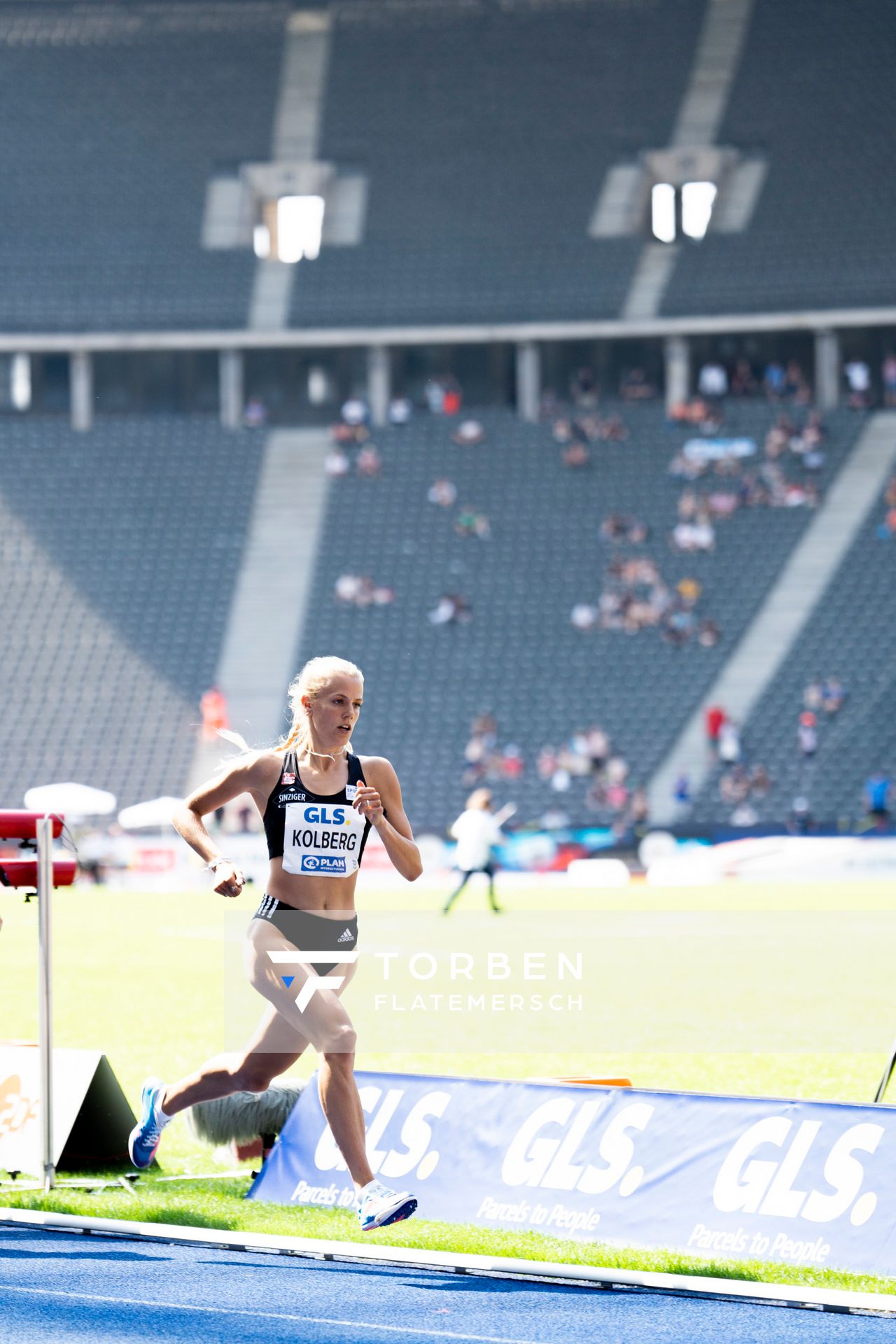 Majtie Kolberg (LG Kreis Ahrweiler) waehrend der deutschen Leichtathletik-Meisterschaften im Olympiastadion am 26.06.2022 in Berlin